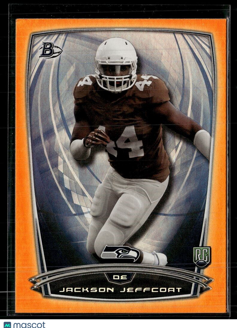 2014 BOWMAN ORANGE FOIL /299 ROOKIE JACKSON JEFFCOAT SEAHAWKS