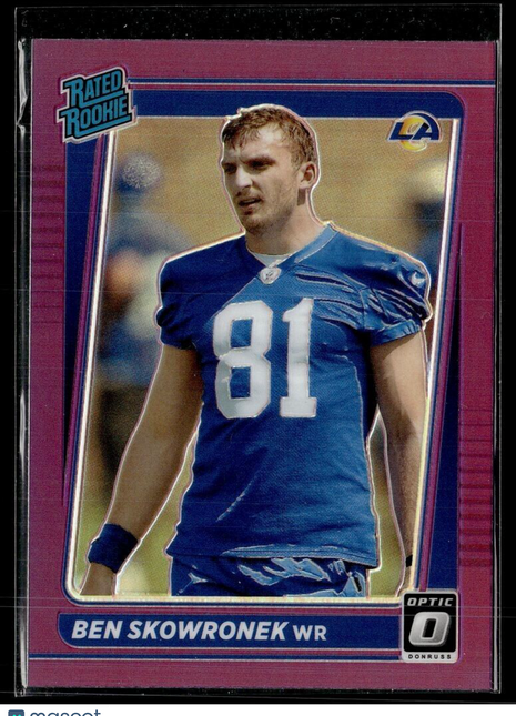 2021 DONRUSS PURPLE OPTIC PREVIEW RATED ROOKIE BEN SKOWRONEK RAMS