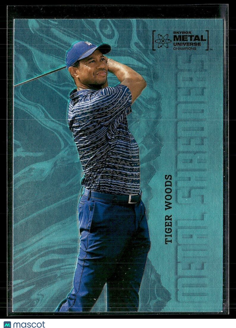 2022 SKYBOX METAL UNIVERSE SHREDDERS TEAL TIGER WOODS