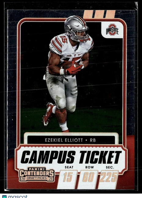 2021 CONTENDERS DRAFT CAMPUS TICKET EZEKIEL ELLIOTT OHIO ST
