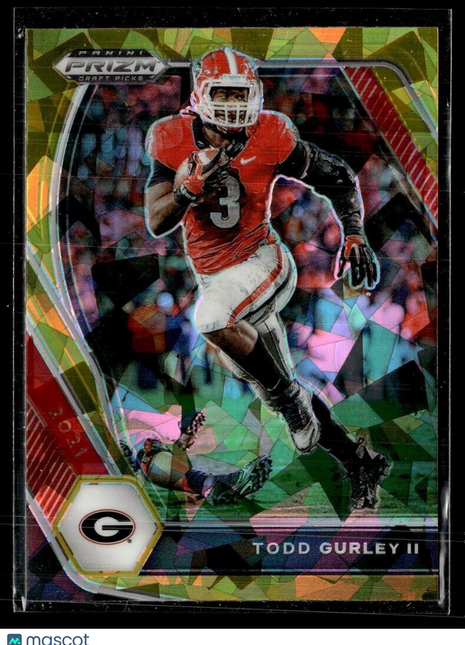 2021 PRIZM DRAFT YELLOW ICE TODD GURLEY GEORGIA