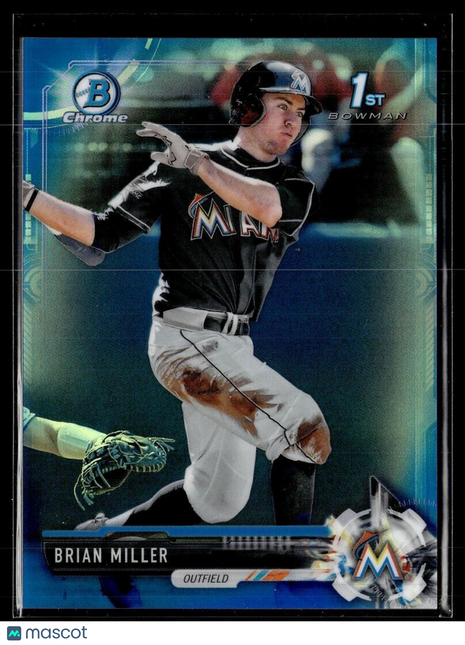 2017 BOWMAN CHROME BLUE /150 1ST PROSPECTS BRIAN MILLER MARLINS