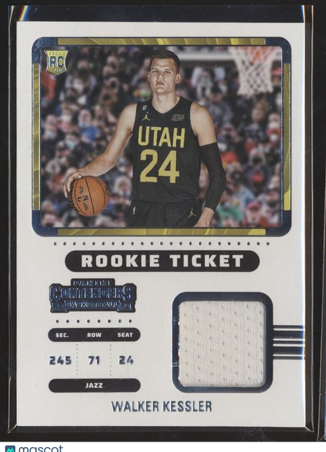 2022-23 CONTENDERS ROOKIE TICKET JERSEY RELIC WALKER KESSLER JAZZ