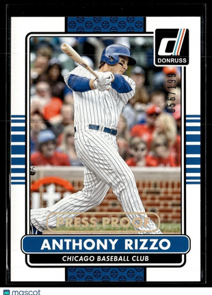 2015 DONRUSS SILVER PRESS PROOF /199 ANTHONY RIZZO CUBS