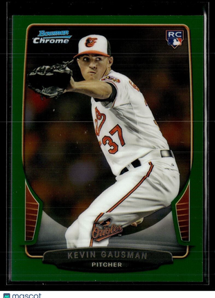 2013 BOWMAN CHROME GREEN ROOKIE KEVIN GAUSMAN ORIOLES