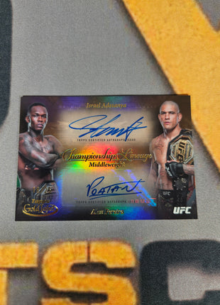 2024 Topps Gold Label Alex Pereira Israel Adesanya Duao Auto /25