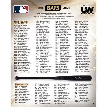 10x 2026 Topps Chrome BLASTERS / 1x 2026 MLB 2026 Under Wraps Autographed Bat Volume 2 PYT BREAK
