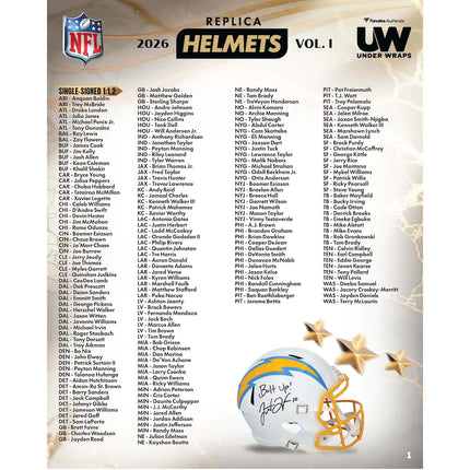 1X 2025 TOPPS FINEST NFL HOBBY / 1X 2026 UW REPLICA HELMET MYSTERY BOX / 5X 2025 TOPPS CHROME NFL BLASTER / 5X 2025 TOPPS CHROME NFL MEGA PYT BREAK