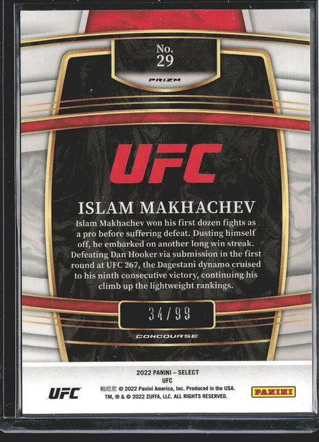 2022 Islam Makhachev Select Red Disco Concourse /99 #29 UFC