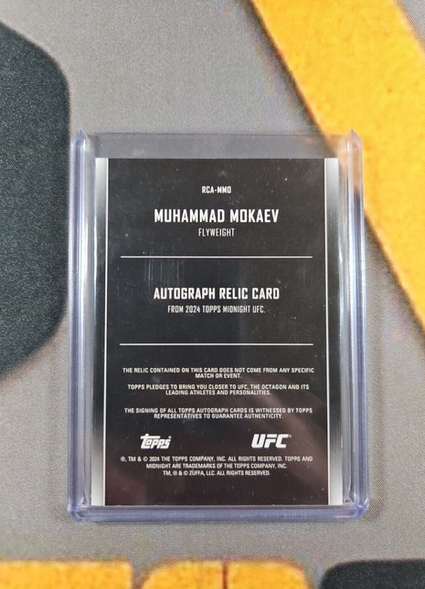 2024 Muhammad Mokaev Topps Midnight UFC Relic Patch Auto