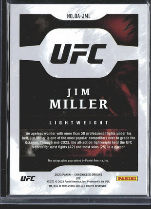 2023 Jim Miller Chronicles UFC Origins Auto