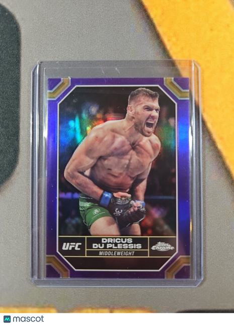 2024 Dricus Du Plessis Topps Chrome UFC Purple Refractor #62