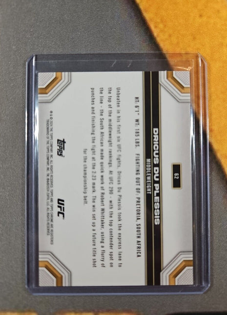 2024 Dricus Du Plessis Topps Chrome UFC Purple Refractor #62
