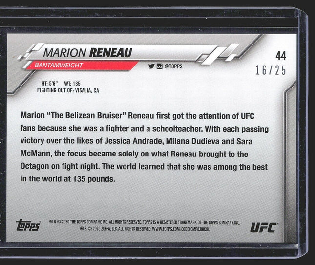 2020 Marion Reneau Topps UFC Camo /25 #44