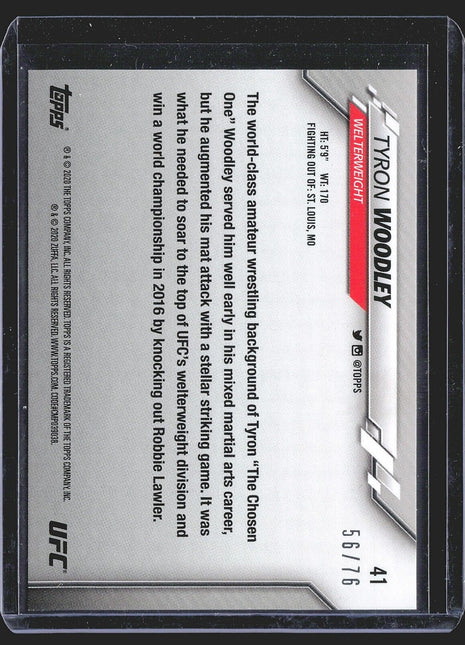 2020 Tyron Woodley Topps UFC Independence Day /76 #41