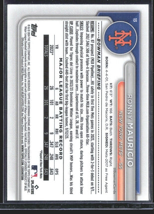 2024 Bowman Chrome Mojo Ronny Mauricio #13 mets