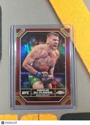 2024 Dricus Du Plessis Topps Chrome Maroon Refractor #62 UFC