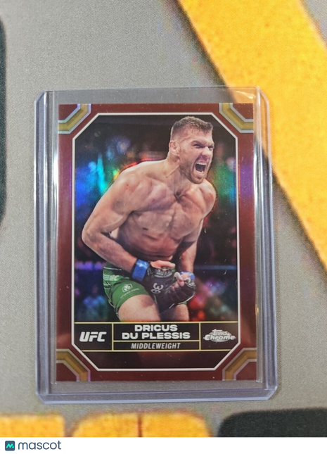 2024 Dricus Du Plessis Topps Chrome Maroon Refractor #62 UFC
