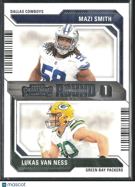 2023 Panini Contenders Lukas Van Ness Mazi Smith ##7 Round 1 Rc