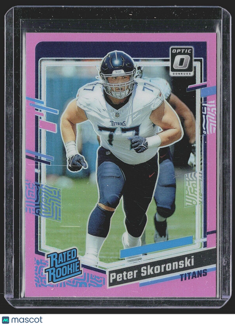 2023 Donruss Optic Pink Peter Skoronski #296 Rated Rookie Titans