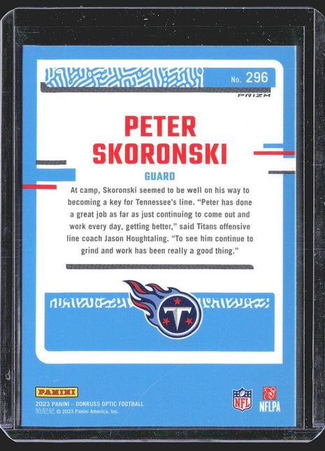 2023 Donruss Optic Pink Peter Skoronski #296 Rated Rookie Titans