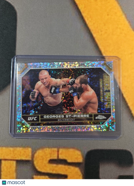 2024 Georges St Pierre Topps Chrome Speckle Refractor /299 #68 UFC