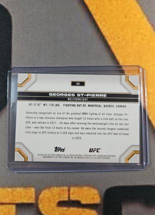 2024 Georges St Pierre Topps Chrome Speckle Refractor /299 #68 UFC