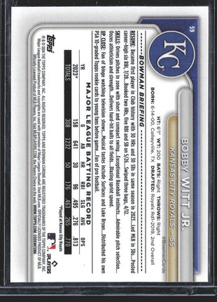 2024 Bobby Witt Jr Bowman Chrome Mojo #59 Royals