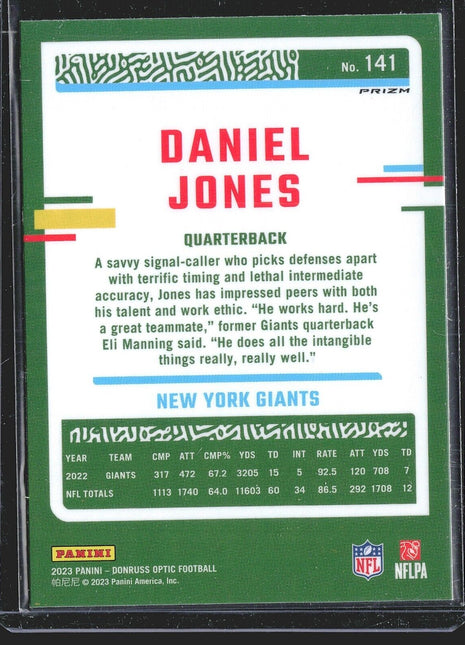 2023 Donruss Optic Holo Daniel Jones #141 Giants