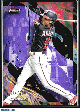2024 CJ Abrams Topps Finest Uncommon Purple Refractor /200 #157