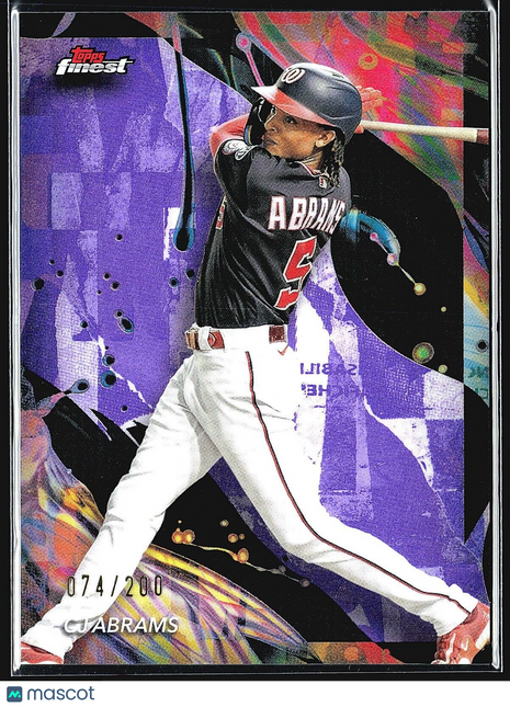 2024 CJ Abrams Topps Finest Uncommon Purple Refractor /200 #157