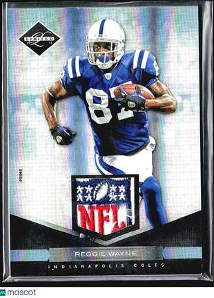 2011 Panini Limited Reggie Wayne Platinum 1/1 NFL Shield Logo Patch Colts