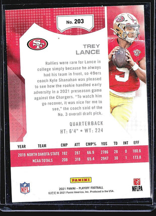 2021 Panini Playoff - Rookies #203 Trey Lance (RC)