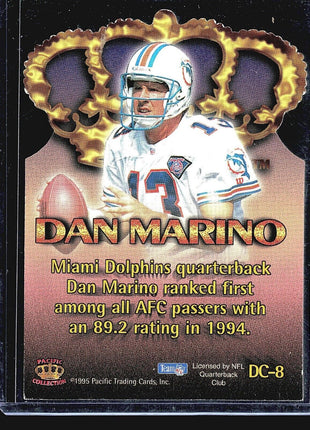 1995 Pacific - Gold Crown Die-Cuts #DC-8 Dan Marino Dolphins