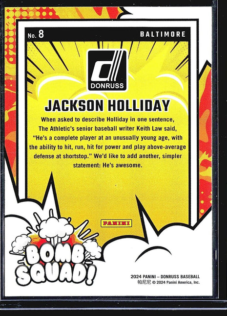2024 Panini Donruss - Bomb Squad #8 Jackson Holliday (RC)