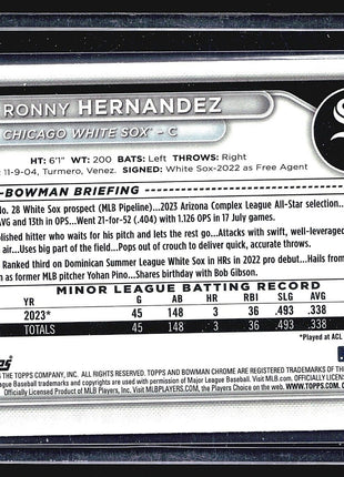 2024 Bowman Chrome 1st Speckle Prospects #BCP-92 Ronny Hernandez (RC)
