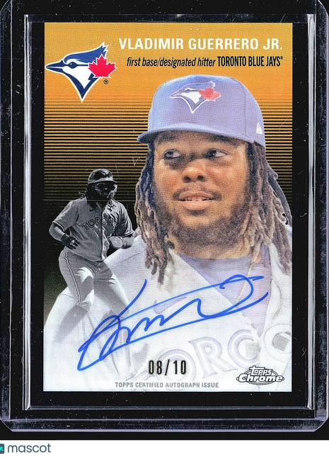 2023 Topps Chrome Platinum Ann Auto Black Refractor Vladimir Guerrero Jr /10