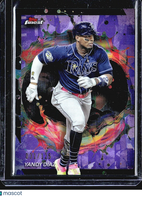 20234 Topps Finest Purple Rare Refractor Yandy Diaz /125 #246