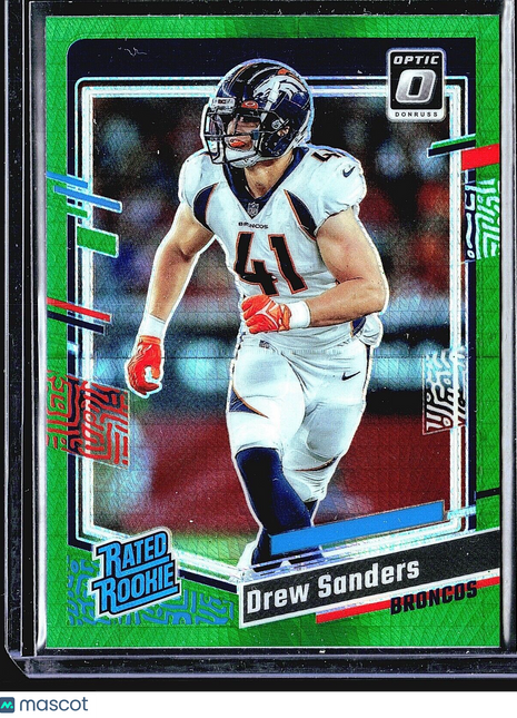 2023 Panini Donruss Optic Green Pulsar Rated Rookie #230 Drew Sanders (RC)