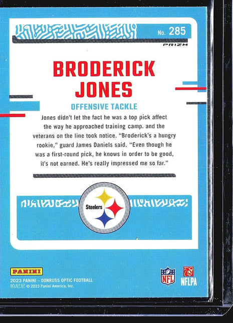 2023 Panini Donruss Optic Pink Rated Rookie #285 Broderick Jones (RC)