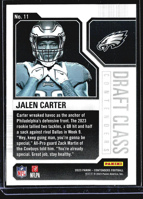 2023 Panini Contenders Bronze Draft Class Contenders #11 Jalen Carter (RC)