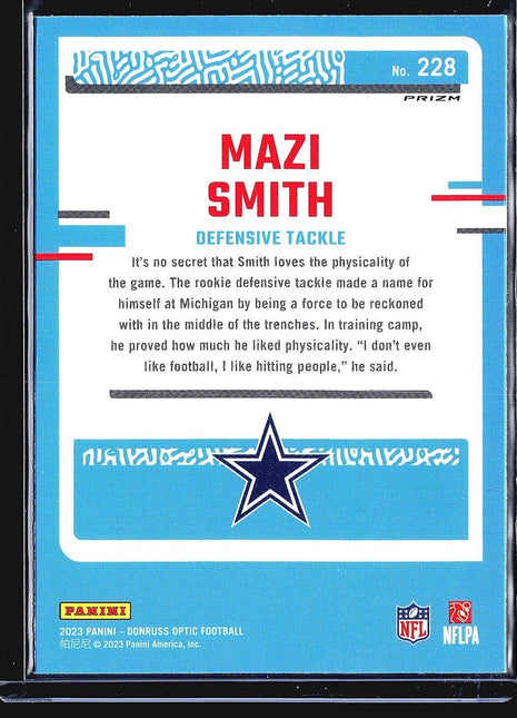 2023 Panini Donruss Optic Purple Shock Rated Rookie #228 Mazi Smith (RC)
