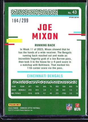 2023 Donruss Optic Light Blue Joe Mixon #43 /299