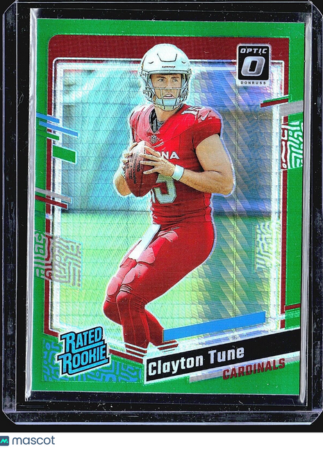 2023 Panini Donruss Optic Green Pulsar- Rated Rookie #202 Clayton Tune (RC)