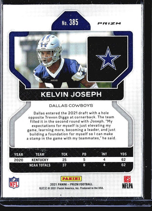 2021 Prizm Kelvin Joseph Red Ice Rc #385 Rookie