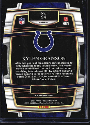 2021 Panini Select - Concourse #94 Kylen Granson (RC)