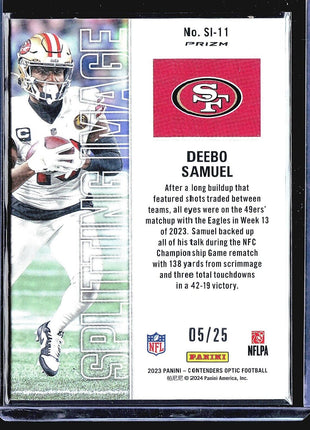 2023 Optic Contenders Splitting Image Deebo Samuel /25 #si-11