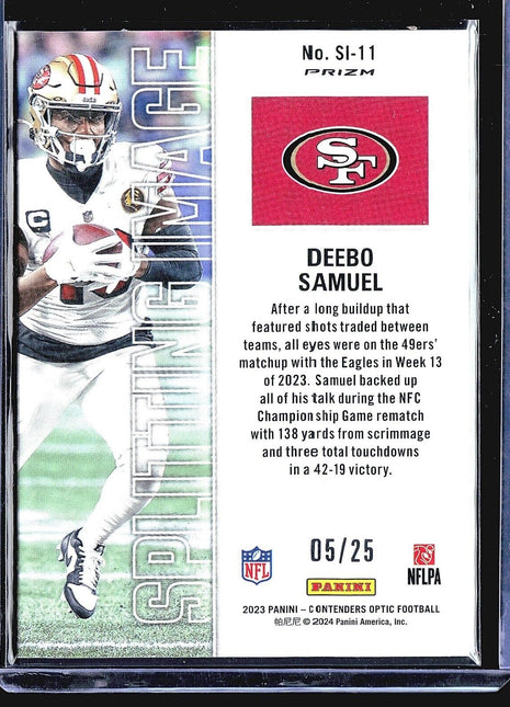 2023 Optic Contenders Splitting Image Deebo Samuel /25 #si-11