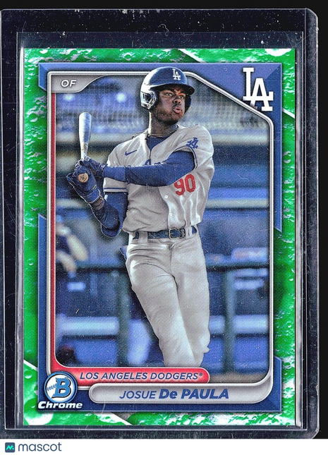 2024 Bowman Chrome Prospects green lunar #BCP-12 Josue De Paula (RC)