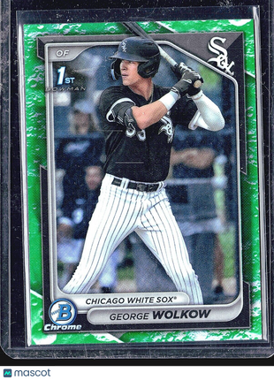 2024 Bowman Chrome 1st Prospects green lunar #BCP-144 George Wolkow (RC)